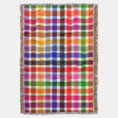 Wit Kleurrijk Twill Geruit Schots Design Deken (Voorkant Verticaal)