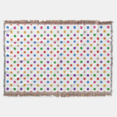 Wit Kleurrijke Regenboog Stippen Design Deken (Voorkant)