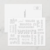 Wit - Kleurtalen op Briefkaarten (Voorkant / Achterkant)