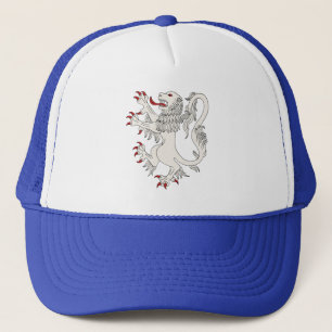 Wit Klimmende Leeuw Trucker Pet