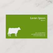Wit Koe Symbool - Groen 669900 Visitekaartje (Achterkant)