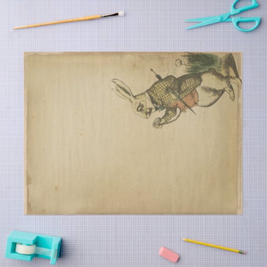 -wit konijn Alice in Wonderland ontkoppeling Tissuepapier (Craft)