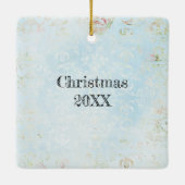 Wit Konijn, Alice & Mad Hatter in Top Hats Keramisch Ornament (Achterkant)