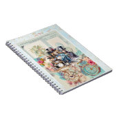 Wit Konijn, Alice & Mad Hatter in Top Hats Notitieboek (Rechterzijde)