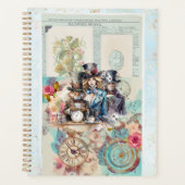 Wit Konijn, Alice & Mad Hatter in Top Hats Planner (Voorkant)