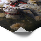 Wit konijn altijd laat poster (Hoek)