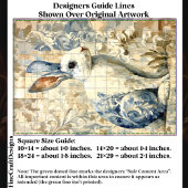 Wit Konijn, Blauw Bloempatroon EC4R Decoupage Tissuepapier