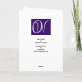 Wit Konijn, door Darlene P. Coltrain Kaart (Achterkant)