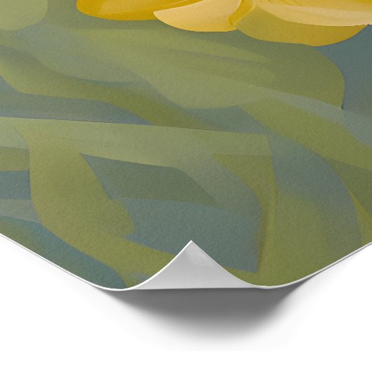 Wit Konijn in Lente Bloemen Poster (Hoek)