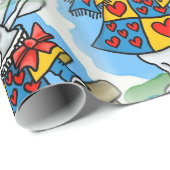 Wit Konijn in Wonderland Cadeaupapier (Rol Hoek)