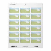 Wit konijn leeg adreslabel etiket (Full Sheet)