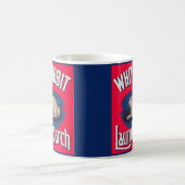 Wit Konijn Wasserij Zetmeel label Koffiemok (Center)