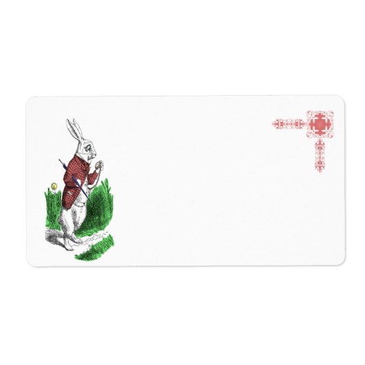 Wit konijnenlabel etiket (Voorkant)