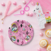 wit konijnenpapier borden wonderland theepartij papieren bordje (Feest)