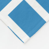 Wit & Koningsblauw Pastelblauw Weefontwerp Fleece Deken (Hoek)