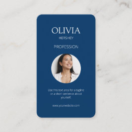 Wit/Koninklijk Blauw Foto Sociale QR Code Visitekaartje