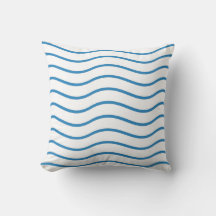 Wit & Koninklijk Pastelblauw Golflijnontwerp