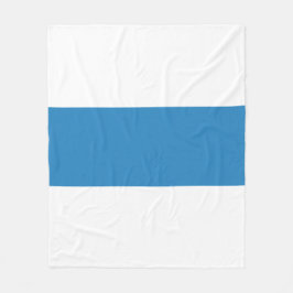 Wit & Koninklijk Pastelblauw Staafontwerp Fleece Deken