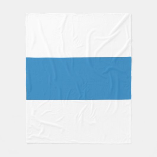Wit & Koninklijk Pastelblauw Staafontwerp Fleece Deken (Voorkant)