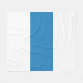 Wit & Koninklijk Pastelblauw Staafontwerp Fleece Deken (Voorkant (Horizontaal))