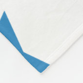 Wit & Koninklijk Pastelblauw Ster Patroon Design Fleece Deken (Hoek)