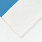 Wit & Koninklijk Pastelblauwe Strepen Fleece Deken (Hoek)