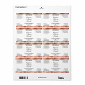 Wit & Koperfolie Cosmetica Druppelfles Etiket (Full Sheet)
