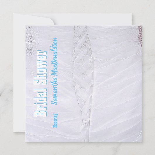 Wit korset trouwjurk vrijgezellenfeest kaart (Voorkant)