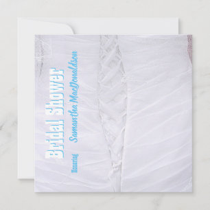 Wit korset trouwjurk vrijgezellenfeest kaart