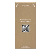 Wit, Kraft & Rustic Menu & Prijslijst Kaart (Achterkant)