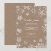 Wit & Kraft Sneeuwvlokken Winter Vrijgezellenfeest Kaart (Voorkant / Achterkant)