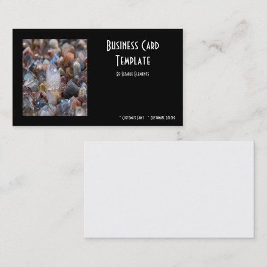 Wit kristal Visitekaartje (Voorkant / Achterkant)