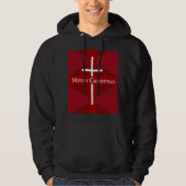 Wit Kruis Kerst Rood Ontwerp Christelijk Hoodie (Voorkant)