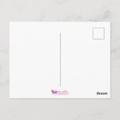 Wit Kuif Blozend Borst Fantasie Vogel Briefkaart (Achterkant)
