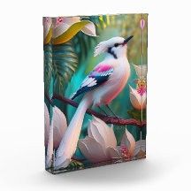 Wit Kuif Blozend Borst Fantasie Vogel