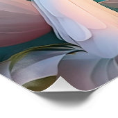 Wit Kuif Blozend Borst Fantasie Vogel Perfect Poster (Hoek)