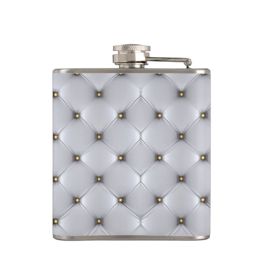 Wit kunstleder heupfles (Achterkant)