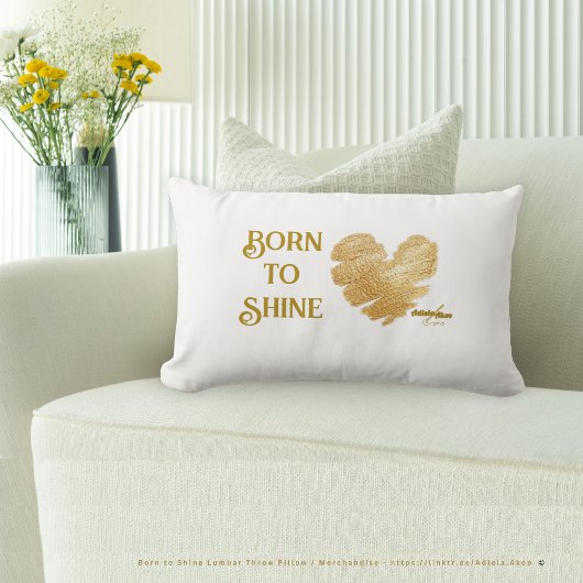 Wit kussen Born to Shine
