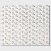 Wit | Laat het kerstpapier sneeuwen Cadeaupapier (Vlak)