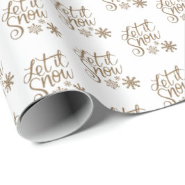 Wit | Laat het kerstpapier sneeuwen Cadeaupapier