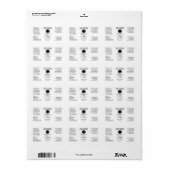 Wit label voor druppelfles met gekrulde tekst en l (Full Sheet)