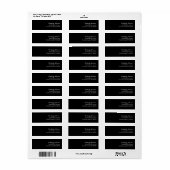 Wit-label Weddenschappen minimaal zwart Etiket (Full Sheet)