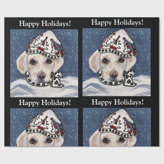 WIT LABRADOR RETRIEVER  CADEAUPAPIER (Vlak)