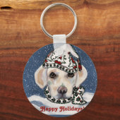 WIT LABRADOR RETRIEVER SLEUTELHANGER (Voorkant)