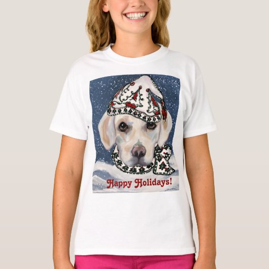 WIT LABRADOR RETRIEVER T-SHIRT (Voorkant)