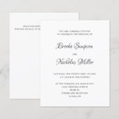 Wit | LAGE KOSTEN Eenvoudige legante minimale brui (Voorkant / Achterkant)