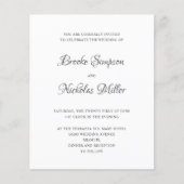 Wit | LAGE KOSTEN Eenvoudige legante minimale brui (Voorkant)