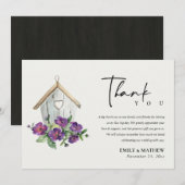 WIT-LAND RUSTISCHE VLOEDING VAN BIRDHOUSE KAART (Voorkant / Achterkant)