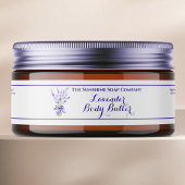 Wit Lavendel Body Butter potje label 1 x 7.25 Adreslabel Wikkel