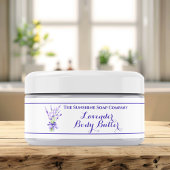 Wit Lavendel Body Butter potje label 1 x 7.25 Adreslabel Wikkel